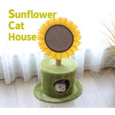 Pet Supplies Round Cat Scratching Board Sisal Sunflower Cat Nest