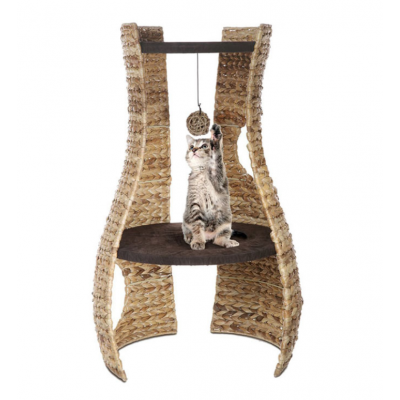 Cat litter banana leaf cat scratcher toy sisal rope post Vase-style double-layer cat tree