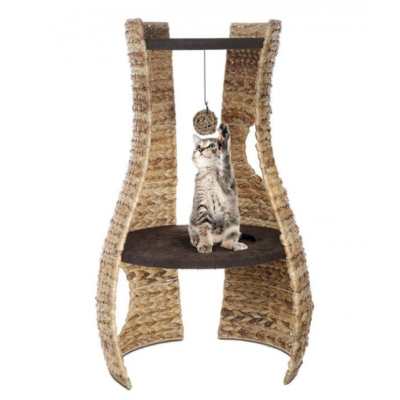 Cat litter banana leaf cat scratcher toy sisal rope post Vase-style double-layer cat tree