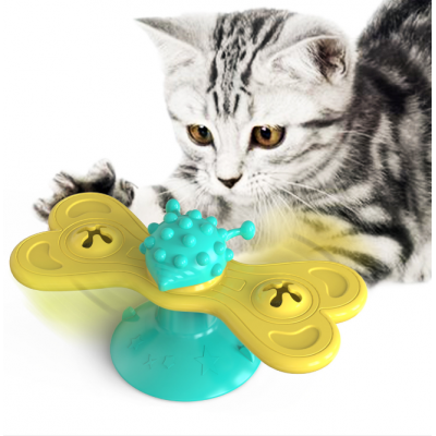 Pet Supplies Butterfly Spinning Windmill Cat Turntable Toy Funny Cat Toy Rubbing Hair Device